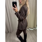 Marynarka basic, czekoladowa